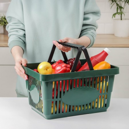Basket for shopping, 42.5 × 30 × 22.5 cm, color mix-4