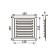 Ventilation grate "Space" RM1212, 125 x 125 mm, with a grid, metal, white