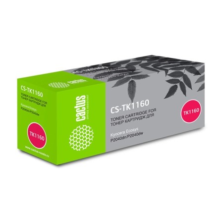 Cactus CS-TK1160 TK-1160 cartridge, for KyoCera Ecosys P2040DN/P2040DW, 7200 pages, black color black-1