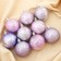 Set of balls plastic D-6 cm, 9 pcs "mother-of-pearl glow" lilac