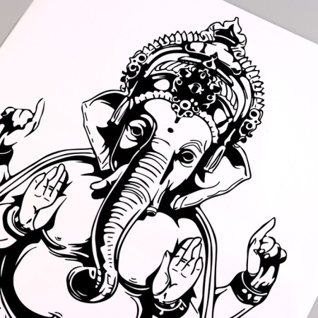 Sticker 3D Interior Ganesha 87*57cm-2