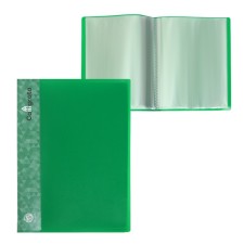 Folder with 20 A4 inserts, 600 μm, calligrata, 15 mm, green