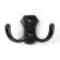 Hook furniture tundra TKD007, two -rod, black color