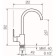 Kitchen mixer "RMS" SL123W-017F, single-leaf, cartridge 35 mm, white/chrome