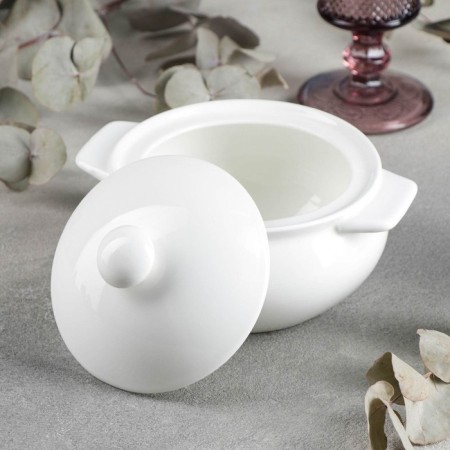 Porcelain pot for baking Wilmax, 620 ml, white color-2