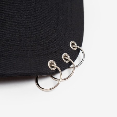 Women's cap Minaku with rings Black color, rr 56-58-6