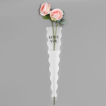 Packet stoop for flowers, "feelings", 12.5+4x45 cm, white-1