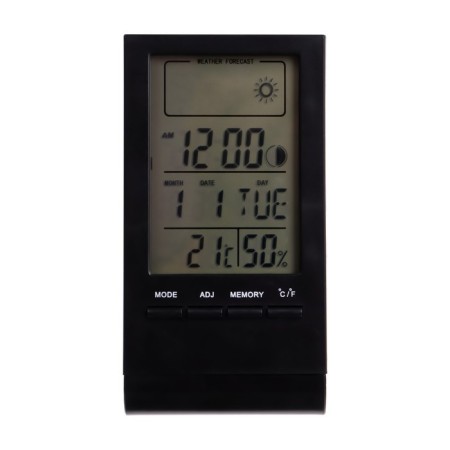 Electronic thermometer LTR-06, indoor, hygrometer, alarm clock, 1xlr1140 black-2