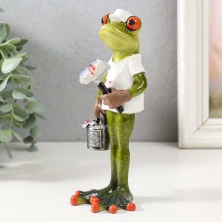 Souvenir Polystone Lak "Frog-machine" 5x6x16 cm-3