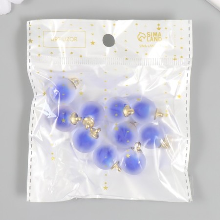 Acrylic Sharl Suspension "Matte Blue 2,1x1.6 cm-3
