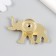 Pen for the casket metal "Indian elephant" gold 3.3x5.8 cm