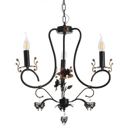 Sandra chandelier 3XE14 40W black and gold 51x51x52-110 cm Bayerlux-1