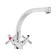 Kitchen mixer Zein Z7215, two-wound, Cran-boux brass 1/2, brass, chrome