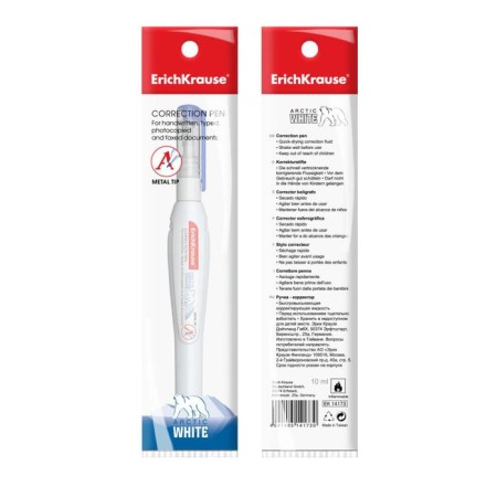 10 ml corrector handle, Erich Krause Arctic White, with a metal tip, in a bag-3