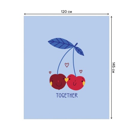 The tablecloth “Wishinki together”, rectangular, Saten, size 120x145 cm-1