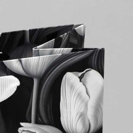 Gift package for two bottles, packaging, tulip, embossing, 35 x 20 x 9 cm-6