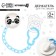 Holder for the nipple - dummies "Panda", on the chain