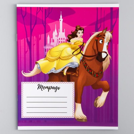 Notebook in a cage 12 sheets, 5 types of mix, cover coated cardboard, princesses-5