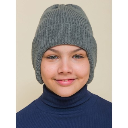 Children's hat, size 48-50, gray color