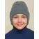 Children's hat, size 48-50, gray color