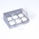 Confectionery folding box for 6 cupcakes 23.5 x 16 x 10, silver