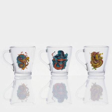 New Year's glass mug for tea "Symbol of the year 2025", 250 ml-2