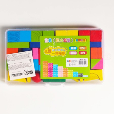Designer "Gorodok", in a plastic case, cube: 1.9 × 1.9 cm-3