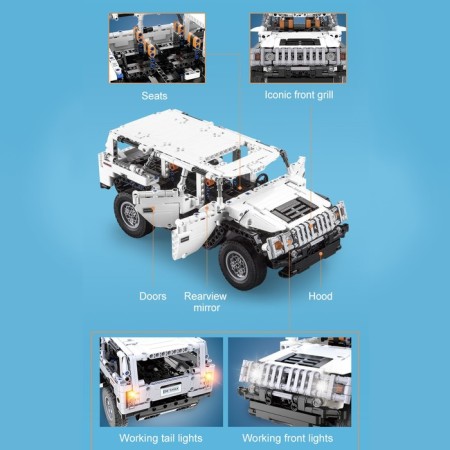 Radio -controlled designer "SUV", 575 parts, 2 control options-8