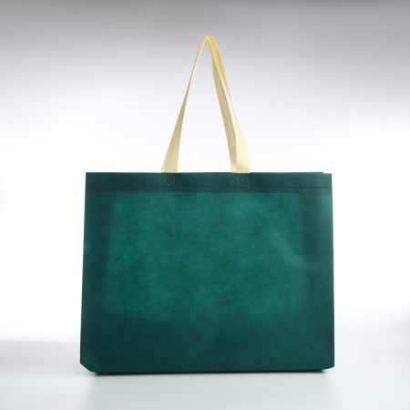 Beach bag without fastening, green color-1
