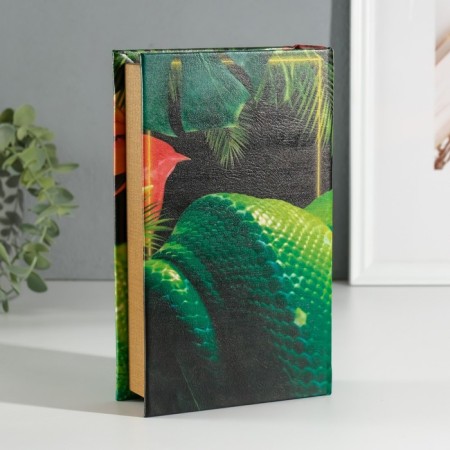 Safe Brove Del to the leatherette "Snake in the jungle" 3d embossing 21x13x5 cm-4