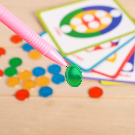 Magnetic set "Geometric figures", teach forms, colors, according to Montessori Methods-2