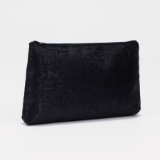 Cosmetic bag with lightning, black color
