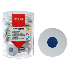 Davente Core eraser, synthetics, 37 x 37 x 10 mm, round, plastic holder, white (barcode on each eraser)