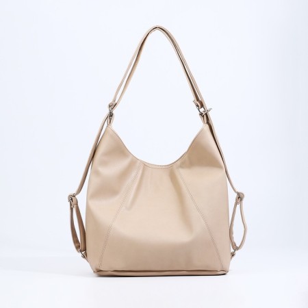 Bag Women's bag with zipper, beige color