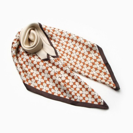 Women's scarf minku 70*70 cm, brown