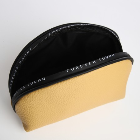 Lightning cosmetic bag, beige color-2