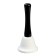 Metallic bell, desktop call "Funk", 12.5 x 5 cm, white