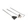 Forged set for the fireplace "Syrian GK930", poker 62 cm, scoop, brush with a butterfly