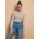 Women's jeans with a high landing CONTE Elegant Relaxed Mom, size M, color MID Blue