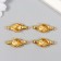 Magnetic metal fastener "Hands" gold 3x1.3 cm