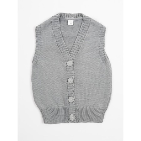 Vest for girl Knit Mild, height 146 cm, gray color-7