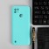 Pero cover, for Realme C21, silicone, turquoise phone