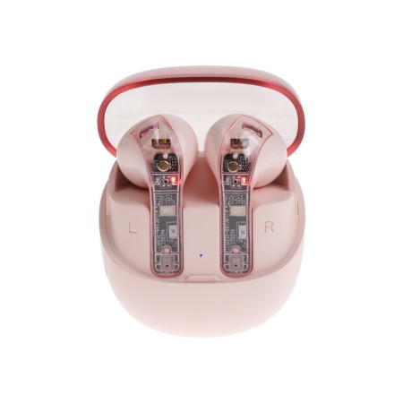 Wireless headphones R20, TWS, inserts, BT 5.3, 30/200 mAh, noise reduction, pink-3