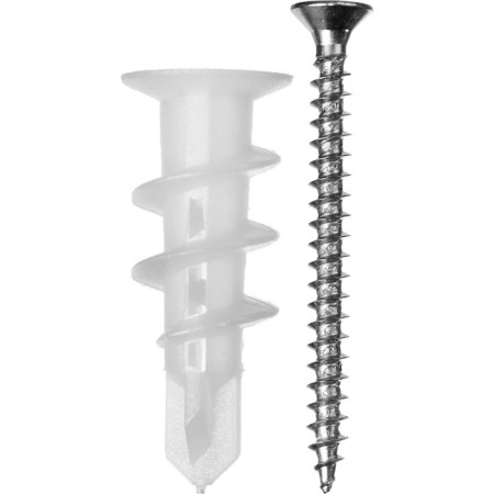 Dowel "Zubble" Driva, for drywall, with a drill, with a self -tapping screw, nylon, 4 pcs-3