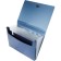 Folder-carte, A4, 6 departments, 800 μm, calligrata top "Mistral", elastic band, embossing, blue metallic
