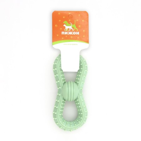 Dog toy "Infinity", TPR, Massage, 19 cm, green-3
