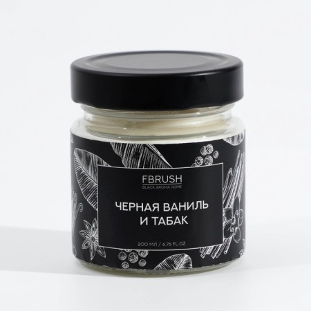Соевая свеча BLACK AROMA HOME "Чёрная ваниль и табак", 200 мл-3