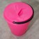 A bucket with a Light lid, 10 l, the color is pink
