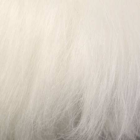Pompon Artificial fur "White" d = 13 cm-1