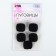 A set of buttons on the leg "Square", 22 × 22 mm, 5 pcs, black matte color